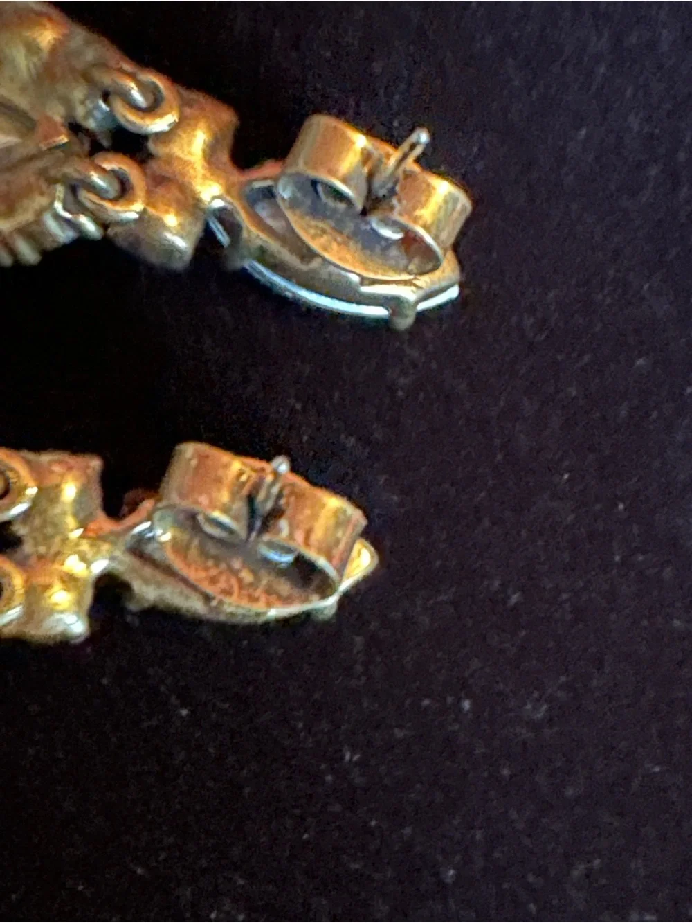 J Crew Rare Crystal Marquise Drop Earrings gold tone